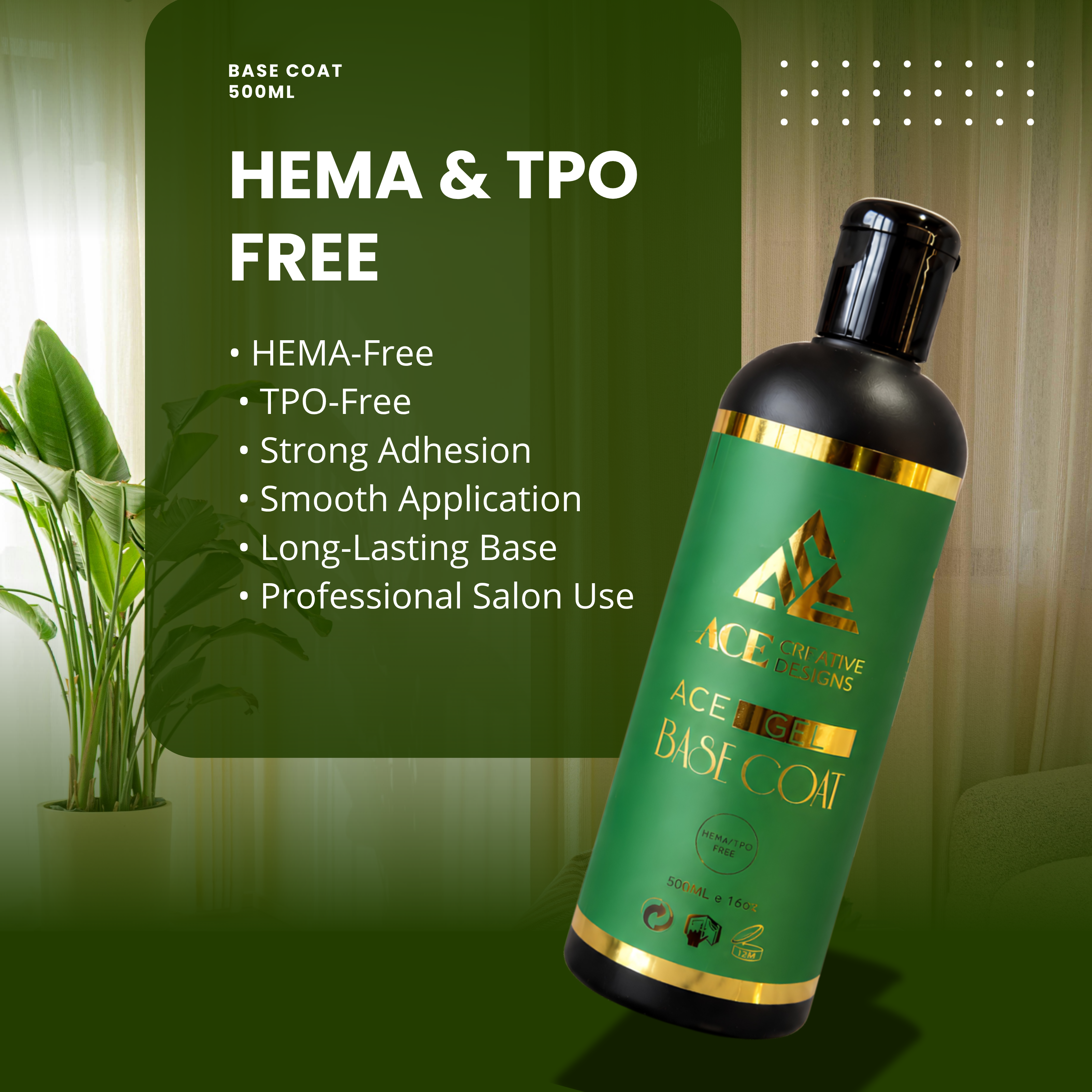 Base Coat 500ml - Hema Free & TPO Free