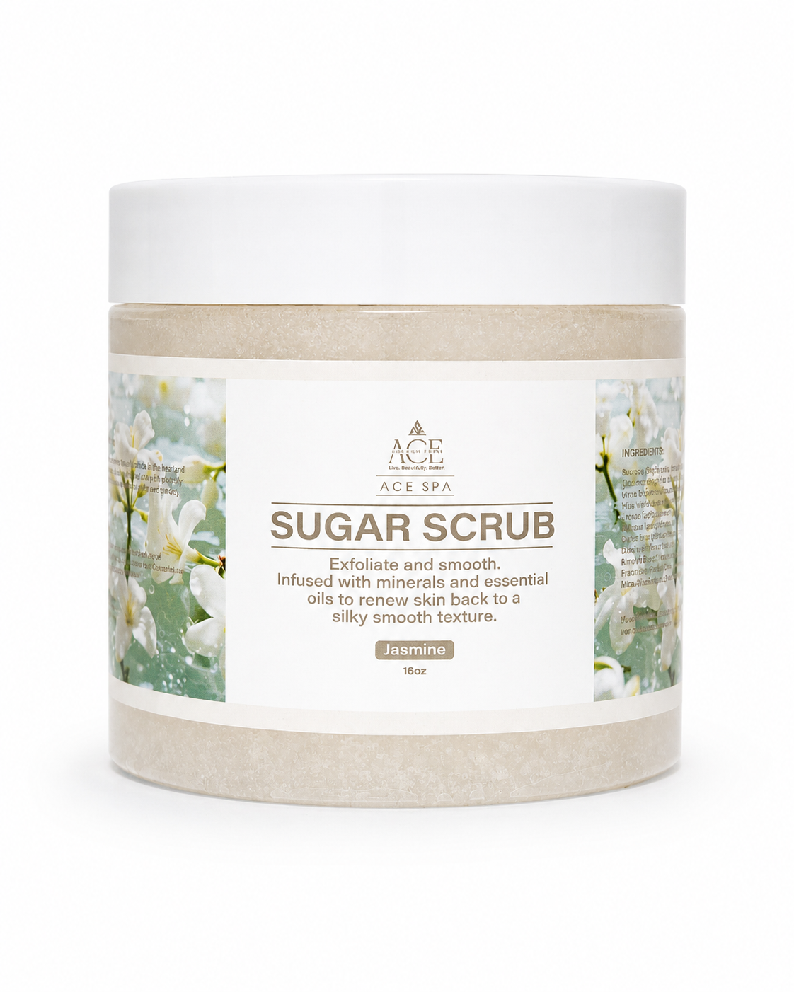ACE Spa Sugar Scrub Jasmine 16oz