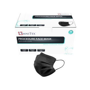 Black Face Masks - Type IIR / 1 Box (50 masks)