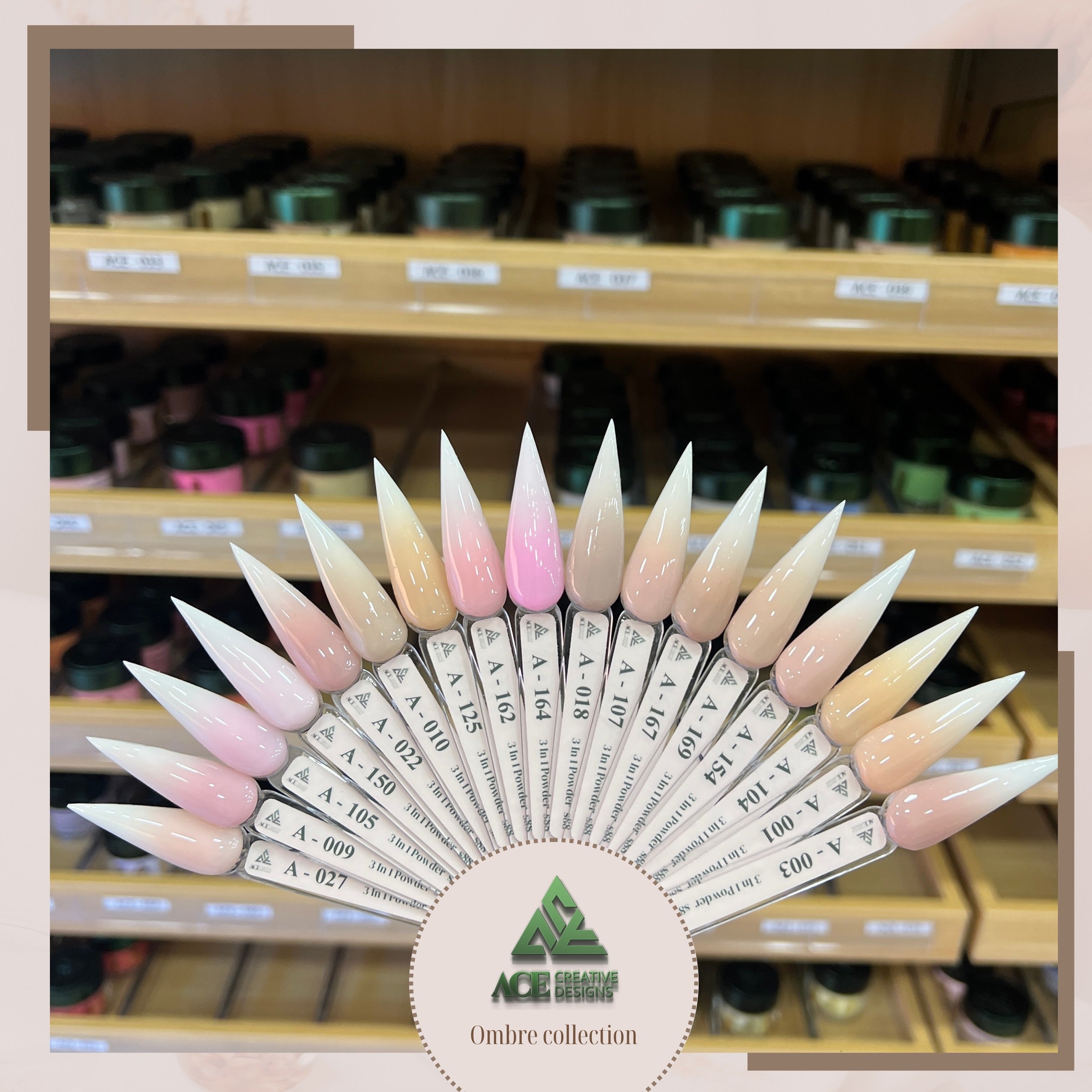 Ombre Collection professional nail colour set from ACE Nails Supply