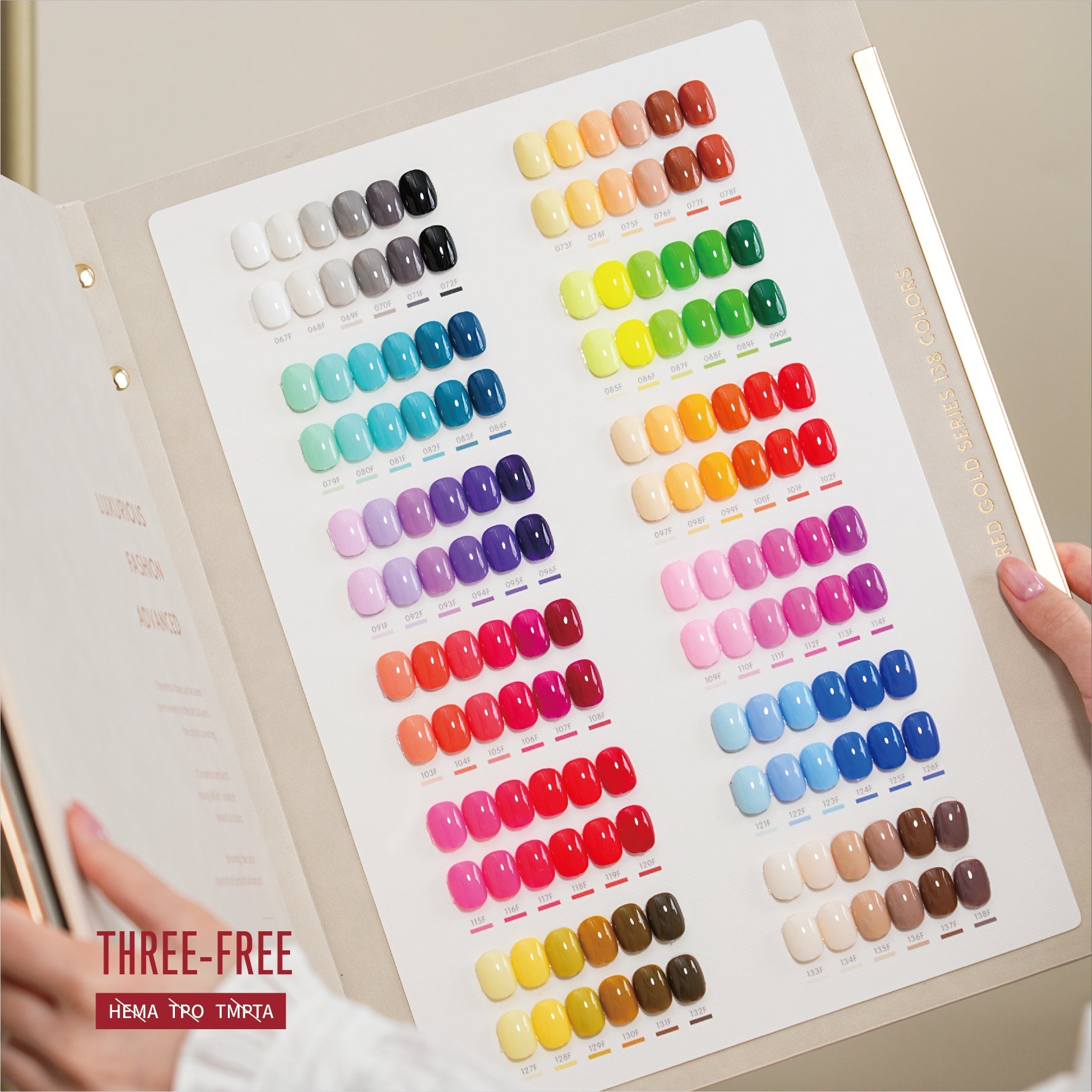 LADAI Set 138 gel polish colour card for salon colour selection