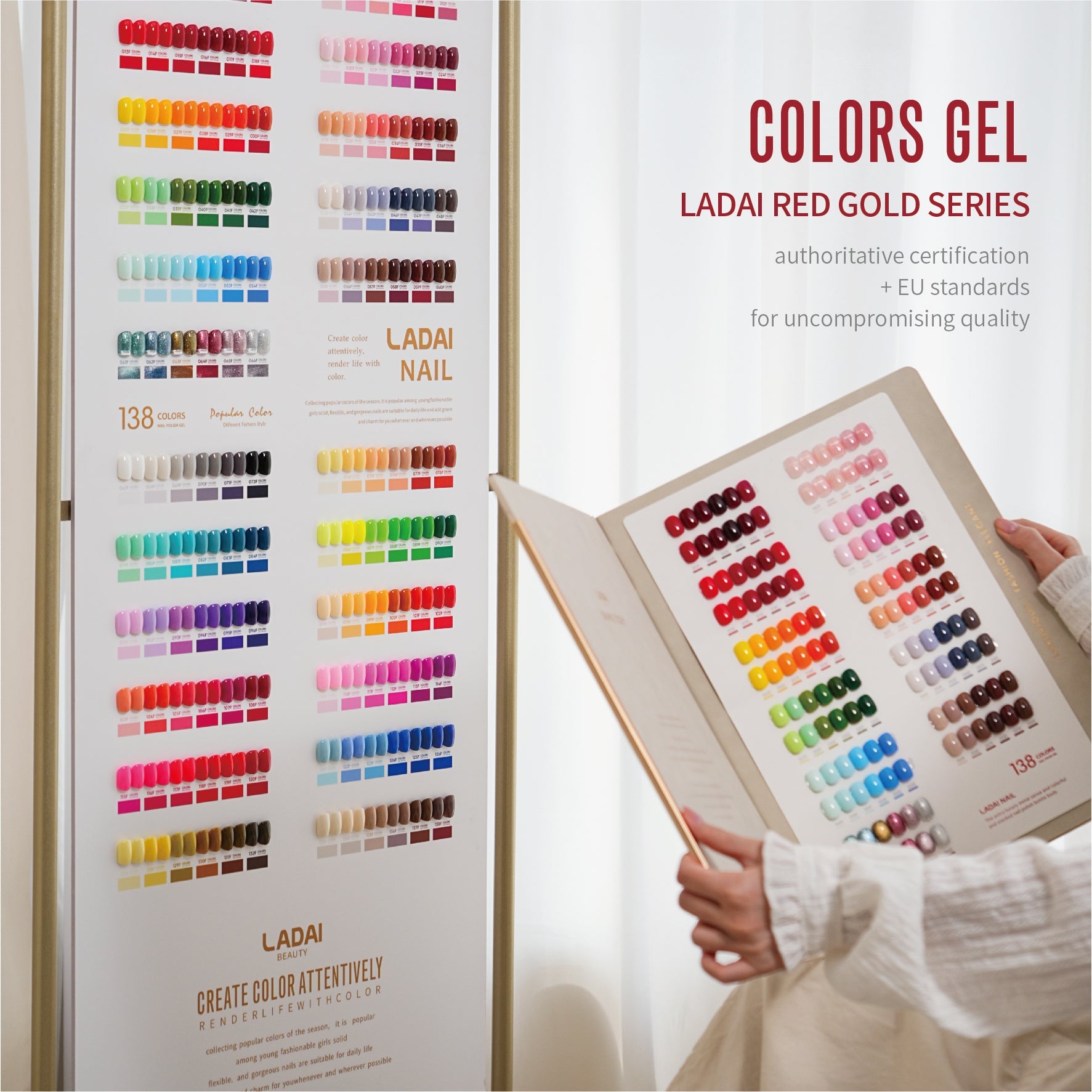 LADAI Set 138 gel polish collection with colour chart