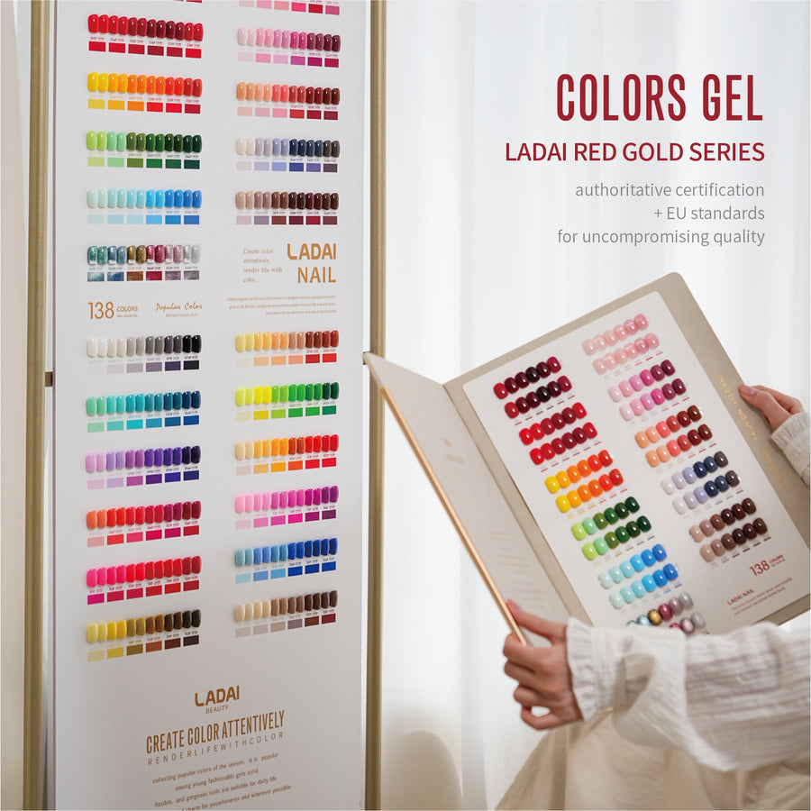 LADAI Set 138 gel polish collection with colour chart