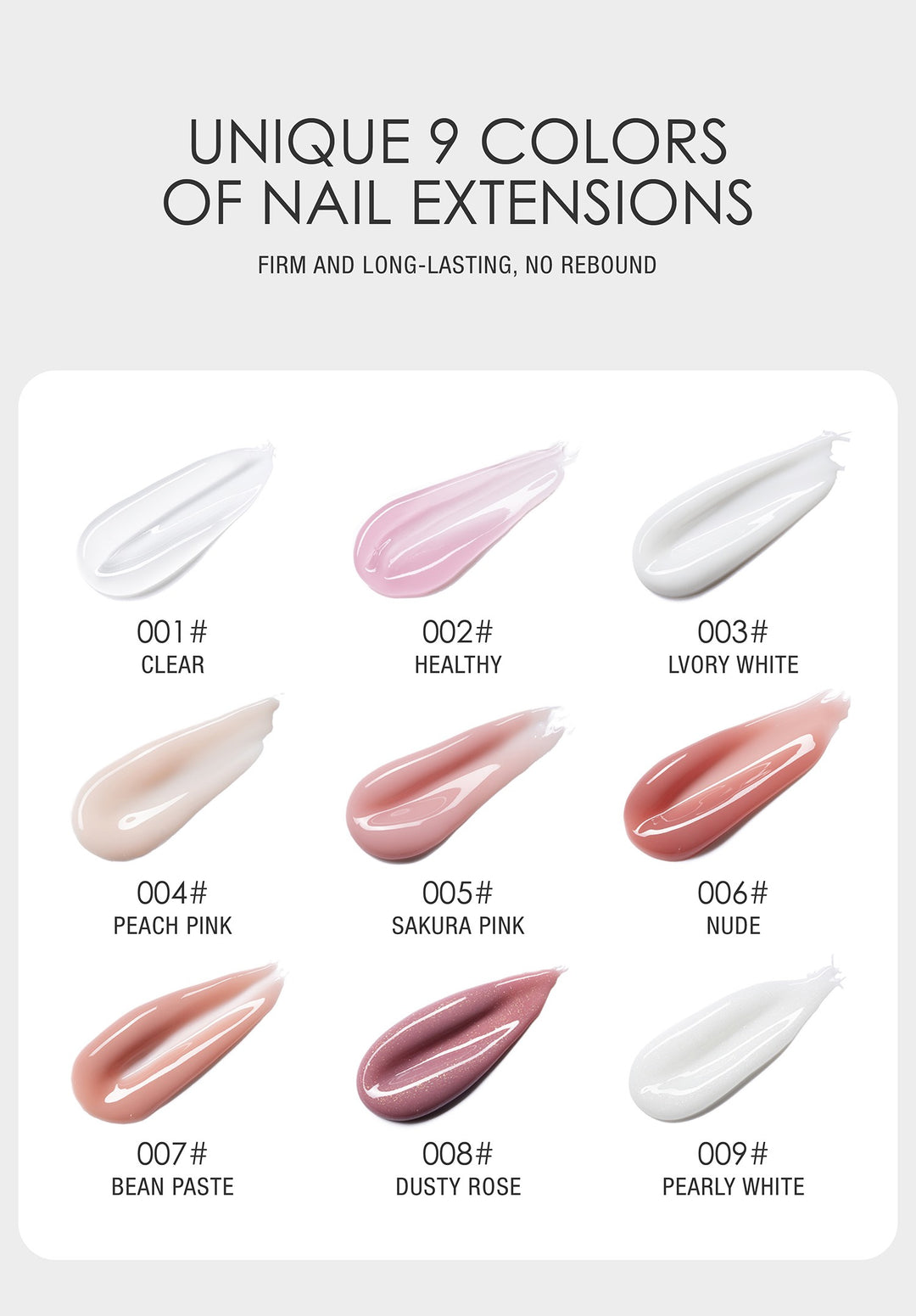 ACRYLIC POLY GEL SET of 9